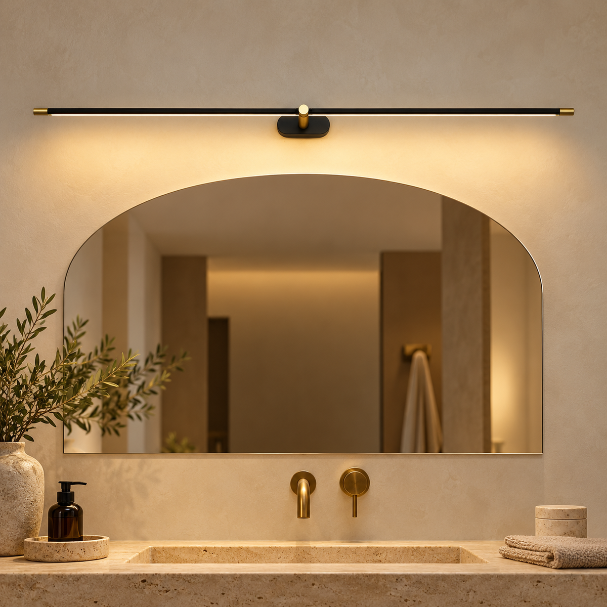 Modern linear LED wall lamp, slim minimalist wall light bar