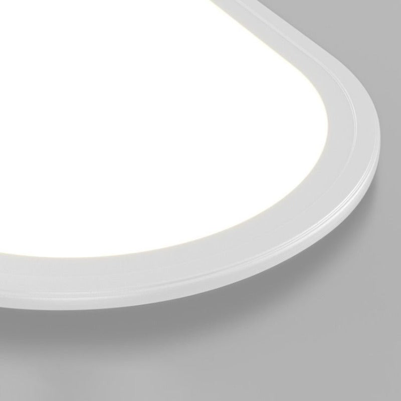 Rilo Oval Ceiling Light, Slim Modern LED Flush Ceiling Lamp, Dimmable or 3 Colour, for Living Room, Bedroom & Dining Room, Black or White, 40–80cm