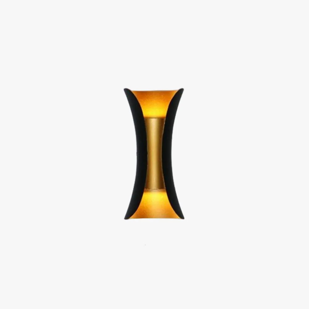 Noxel Curved Outdoor Wall Light, Modern LED Exterior Wall Lamp, IP65 Waterproof, Anti-Rust, for Garden, Porch & Patio, Black, White or Black Gold