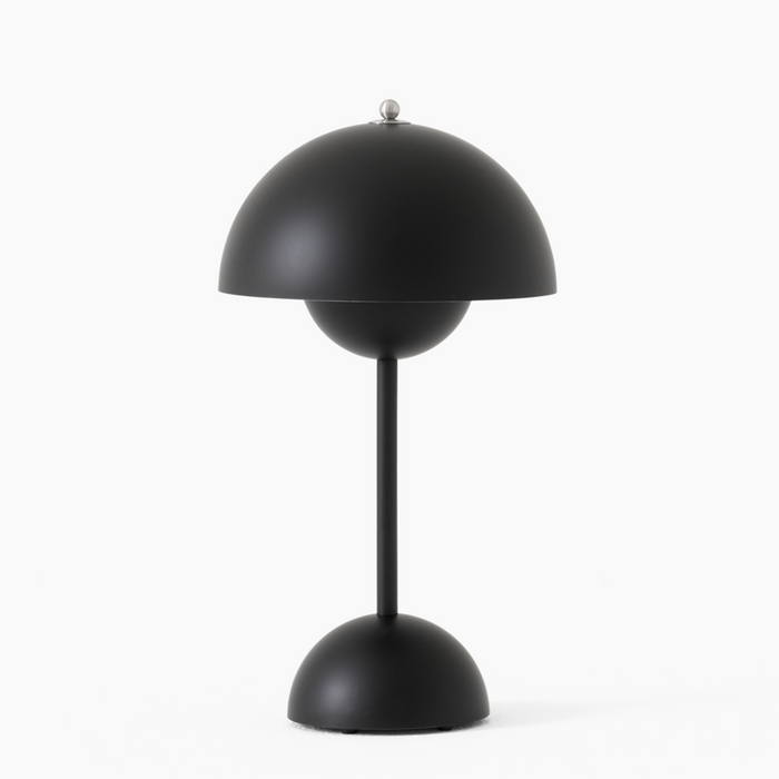 Retro Mushroom Table Lamp, Cordless Rechargeable LED Bedside Lamp, Warm Light, 8–10 Hour Battery, for Bedroom, Living Room & Desk, 8 Colours, 29.5cm