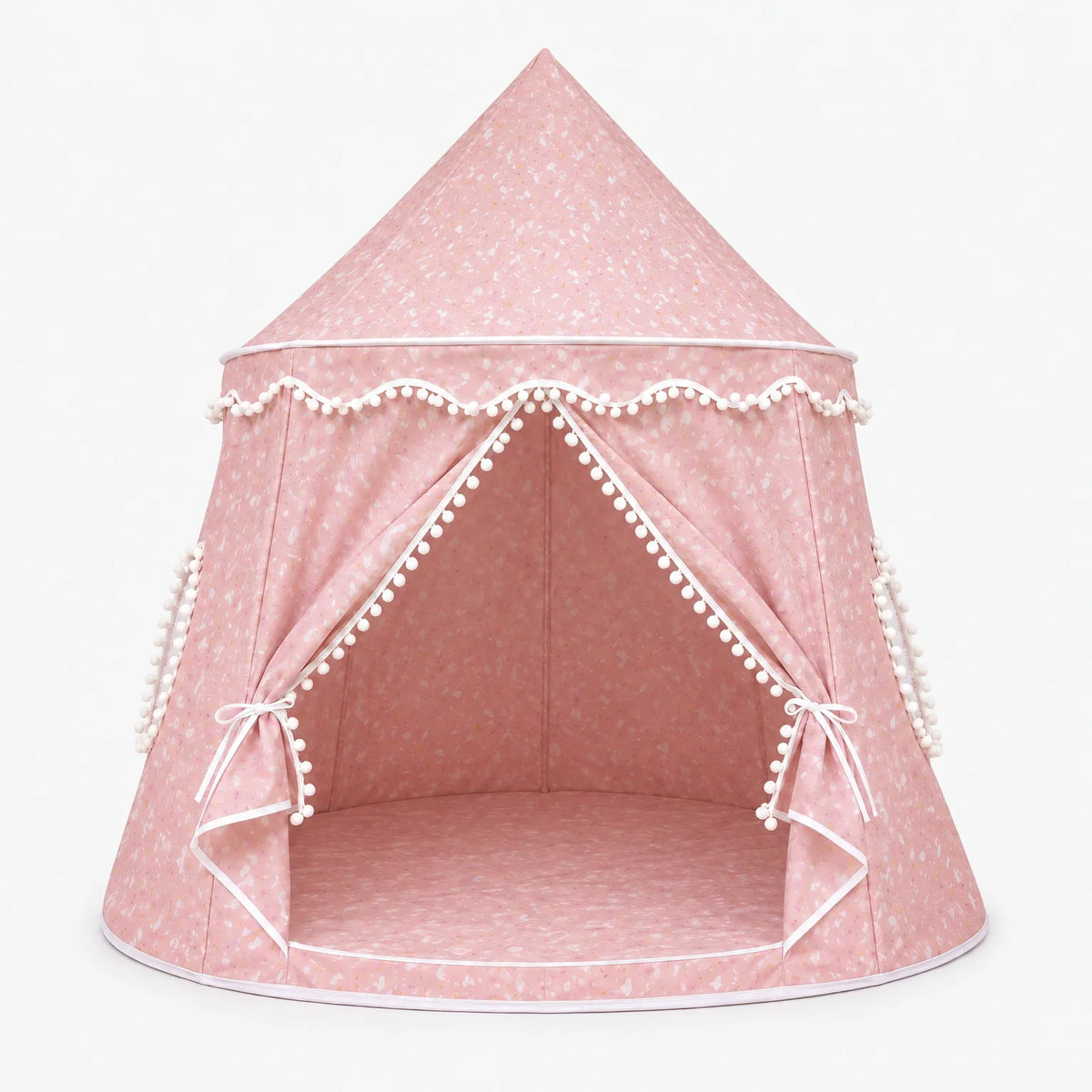 Willow - Children's Teepee Playhouse Tent Reading Quiet Time, Kids Indoor Play Tent with Pom-Pom Trim, Foldable, for Bedroom & Playroom, Ages 2–8