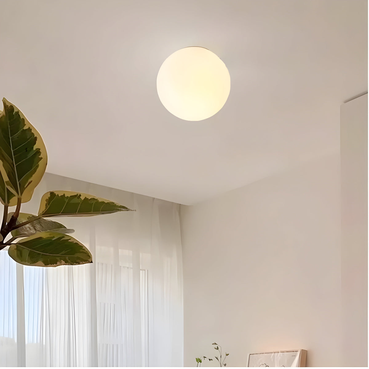 Modern Frosted Glass Wall Lamp, Globe Wall Light Sconce, Hardwired Bedside & Hallway Wall Lighting for Bedroom and Living Room, Ø12–18cm