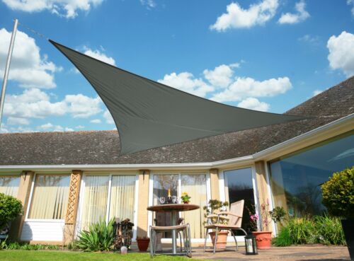 Outdoor Shade Sail Canopy Sun Shelter for Patio and Garden, 90% UV Block, Water-Resistant, Triangle, Square & Rectangle, Grey or Beige