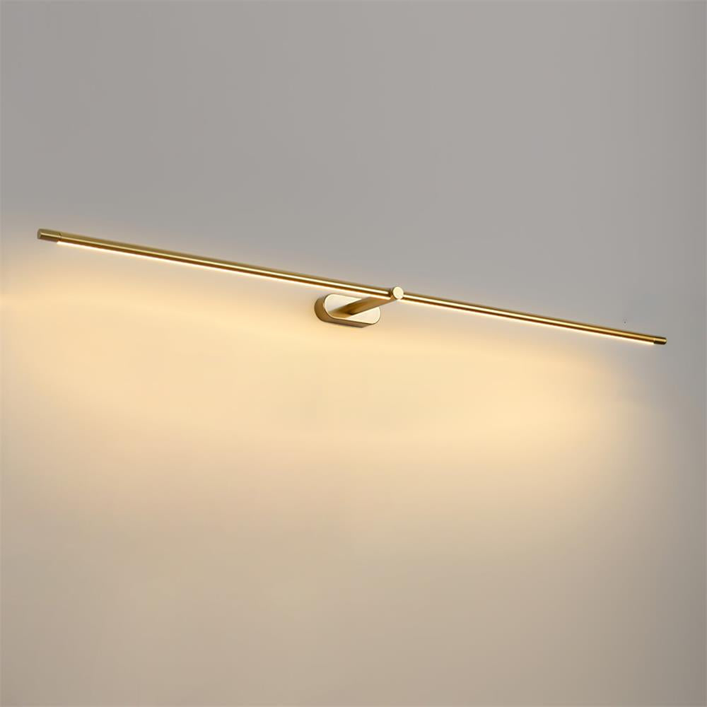 Modern Linear Wall Lamp Slim Minimalist Design, LED Wall Light Bar for Mirror, Hallway & Living Room, Warm or Cool White, Black or Gold, 68–128cm