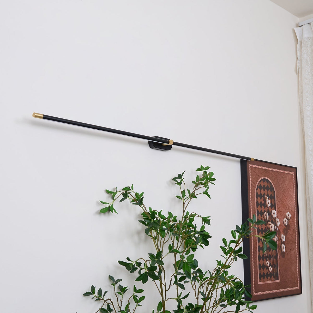 Modern Linear Wall Lamp Slim Minimalist Design, LED Wall Light Bar for Mirror, Hallway & Living Room, Warm or Cool White, Black or Gold, 68–128cm