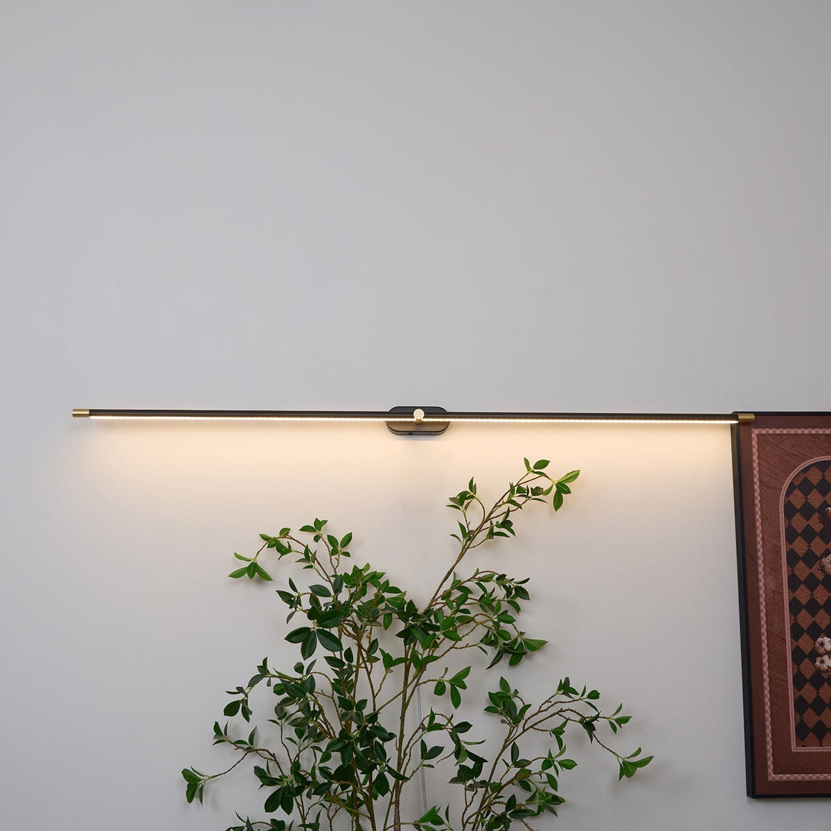 Modern Linear Wall Lamp Slim Minimalist Design, LED Wall Light Bar for Mirror, Hallway & Living Room, Warm or Cool White, Black or Gold, 68–128cm