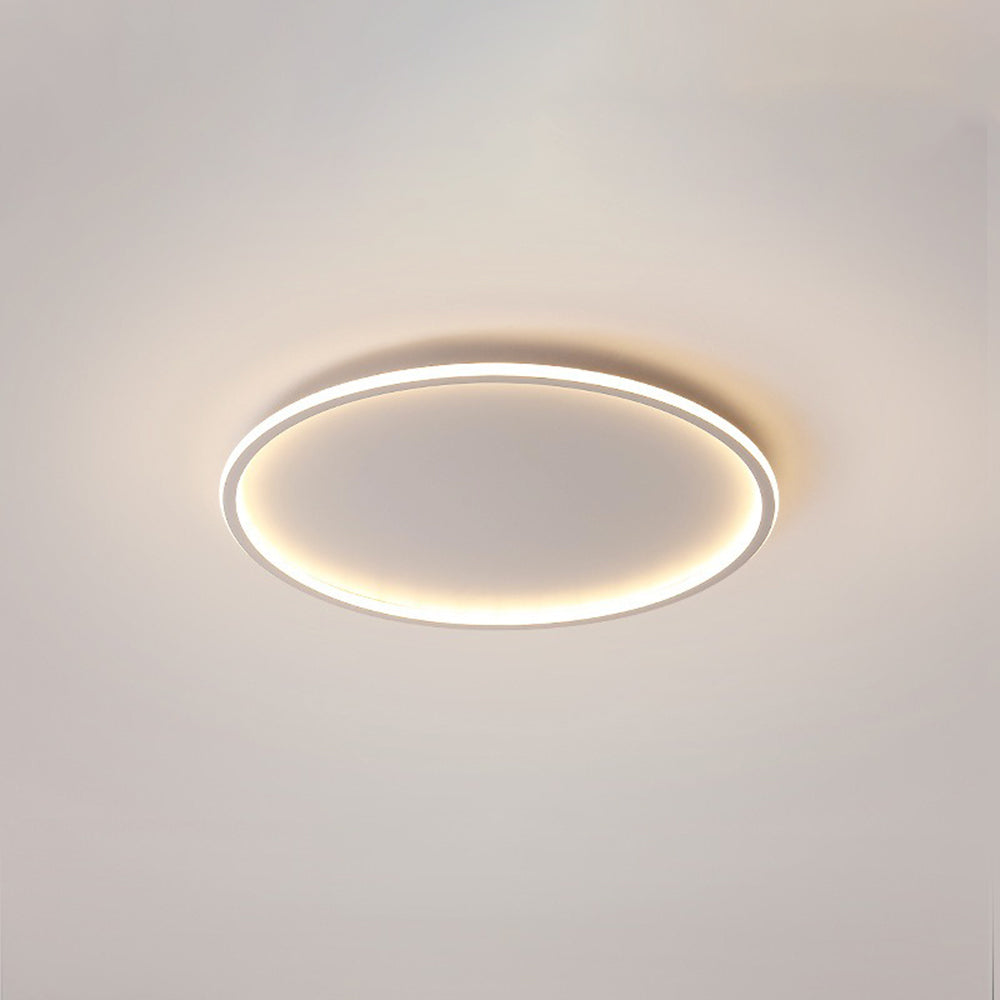 Quasso Flush Mount Ceiling Light, Modern Round LED Ceiling Lamp, Dimmable with Remote or 3 Colour, for Living Room & Bedroom, Black or White, 30–50cm