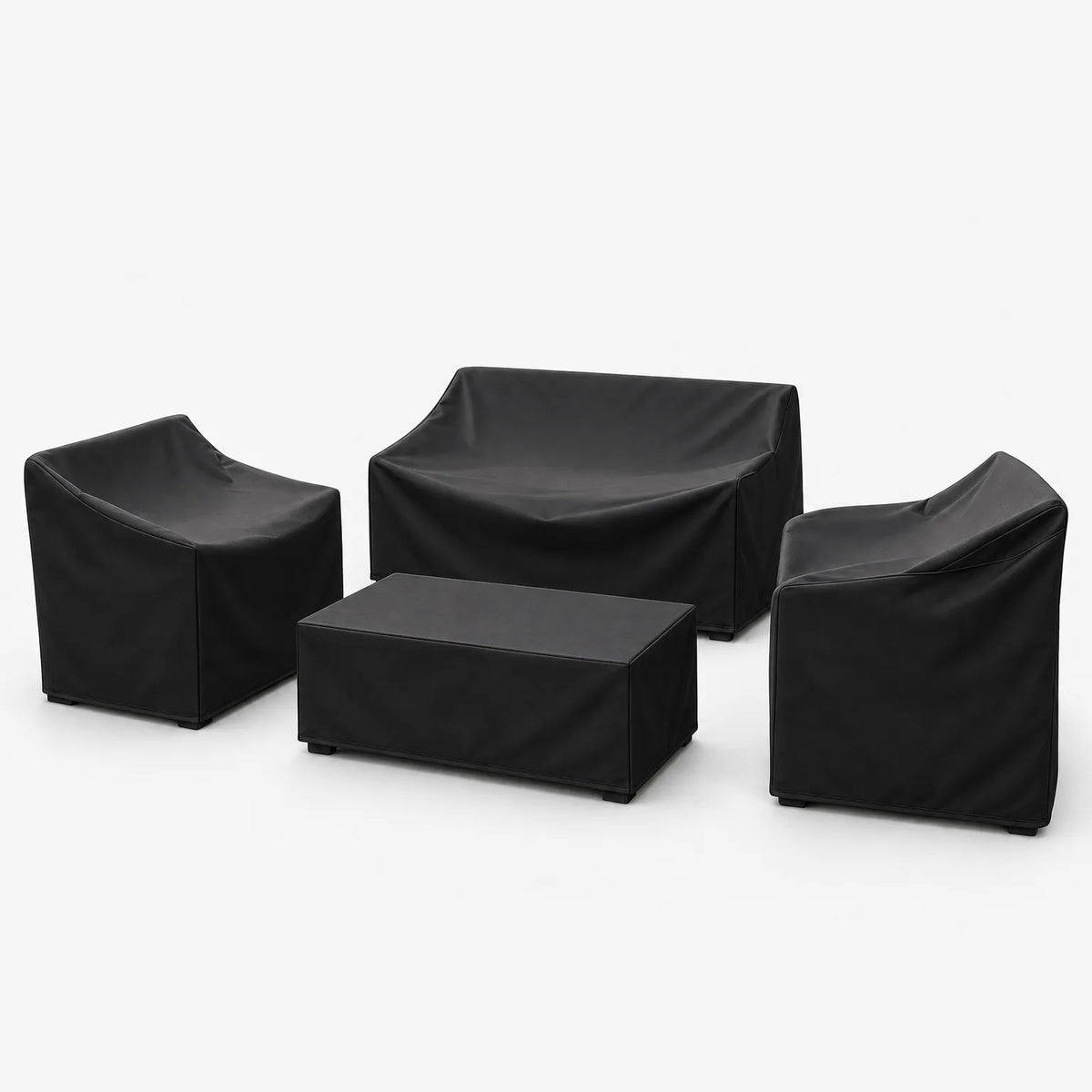 Rowan - Protective Garden Furniture Cover Covering Patio Furniture, Water-Repellent Outdoor Table & Chair Cover, Black or Silver, 33 Sizes