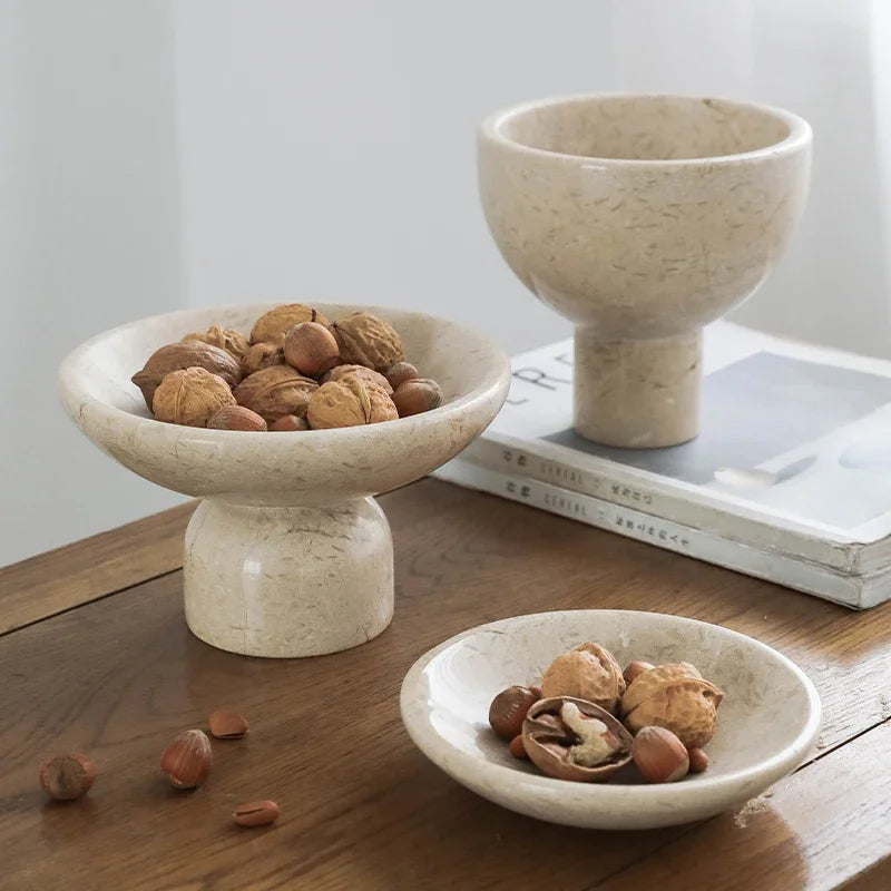 Marble Decorative Tray & Bowl Set – Home Décor & Jewellery Storage
