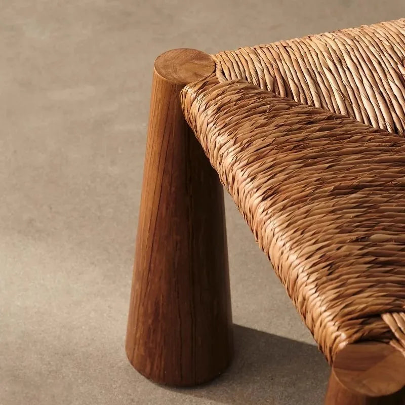 Organic Form Armchair | Solid Wood & Rattan