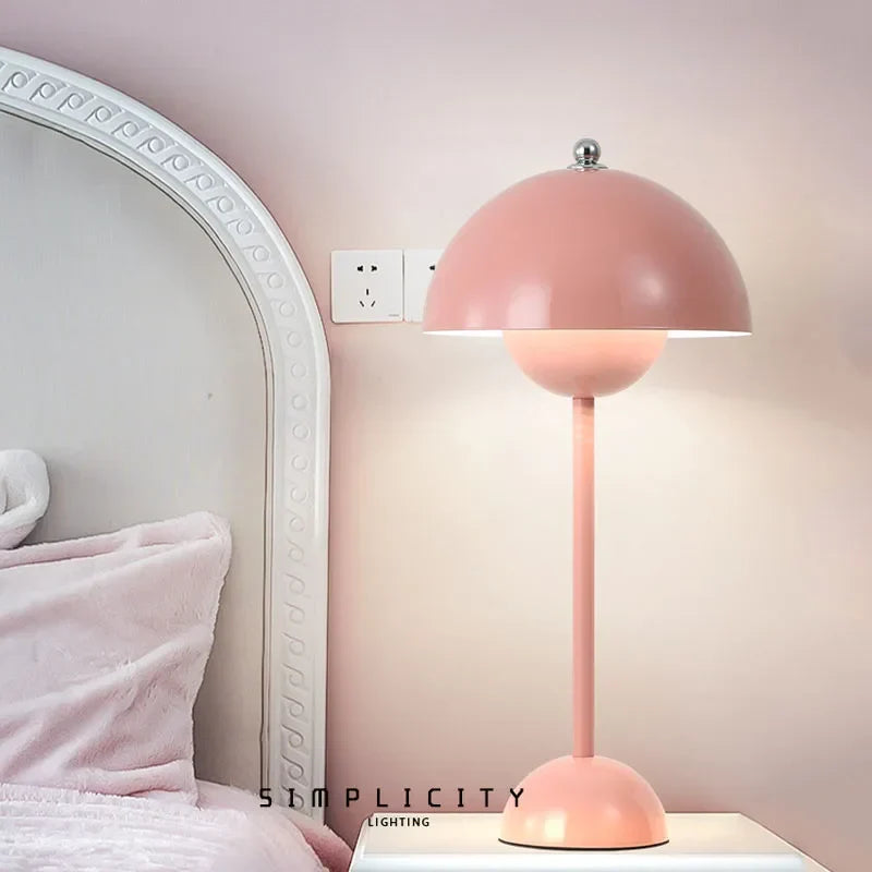 Minimalist Wireless Table Lamp, Cordless Rechargeable LED Bedside Lamp with Touch Dimmer, for Bedroom, Living Room & Desk, 8 Colours