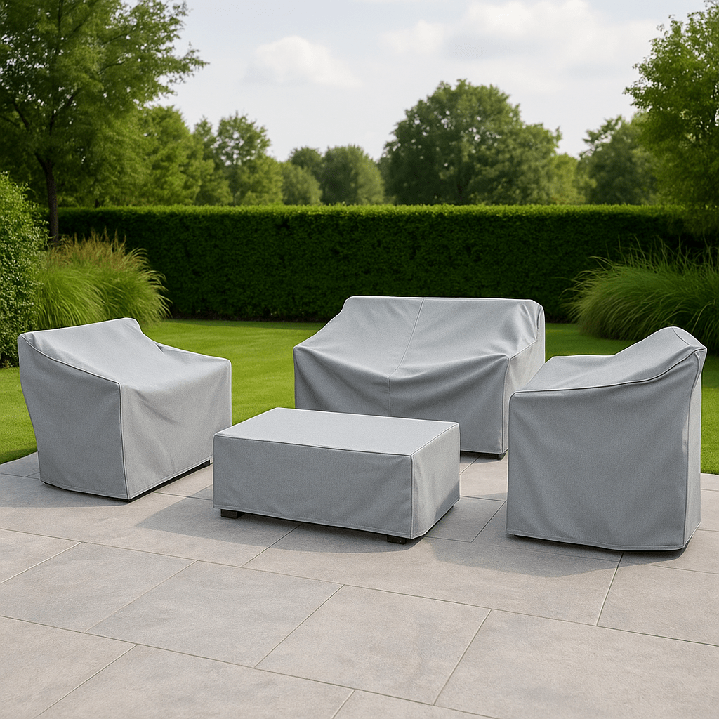 Outdoor Furniture Cover Waterproof Garden Table Chair Cover, All-Weather UV Resistant Patio Set Cover for Rain, Frost & Dust, Black or Silver
