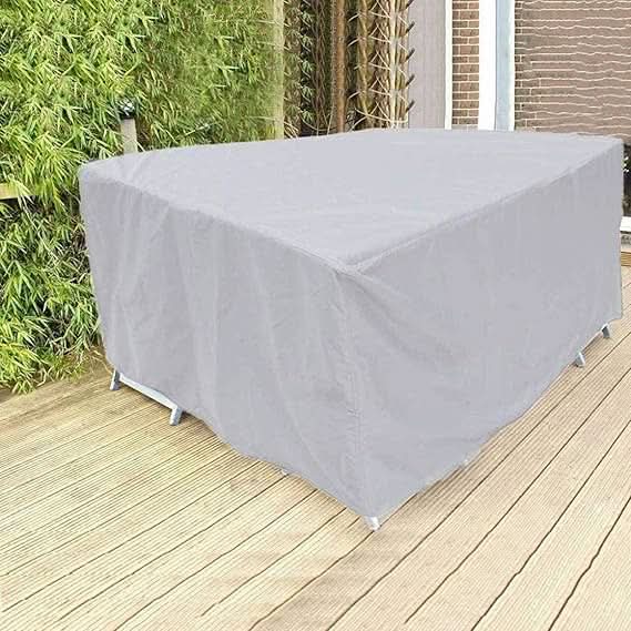 Outdoor Furniture Cover Waterproof Garden Table Chair Cover, All-Weather UV Resistant Patio Set Cover for Rain, Frost & Dust, Black or Silver