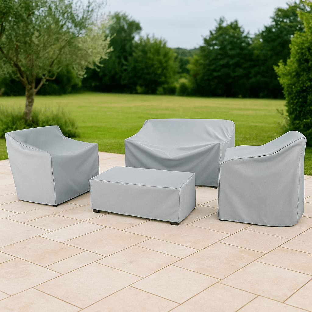 Outdoor Furniture Cover Waterproof Garden Table Chair Cover, All-Weather UV Resistant Patio Set Cover for Rain, Frost & Dust, Black or Silver