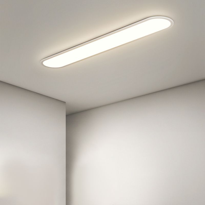 Rilo Oval Ceiling Light, Slim Modern LED Flush Ceiling Lamp, Dimmable or 3 Colour, for Living Room, Bedroom & Dining Room, Black or White, 40–80cm