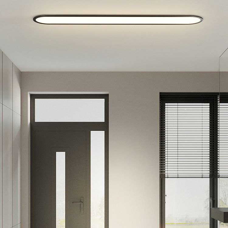 Rilo Oval Ceiling Light, Slim Modern LED Flush Ceiling Lamp, Dimmable or 3 Colour, for Living Room, Bedroom & Dining Room, Black or White, 40–80cm