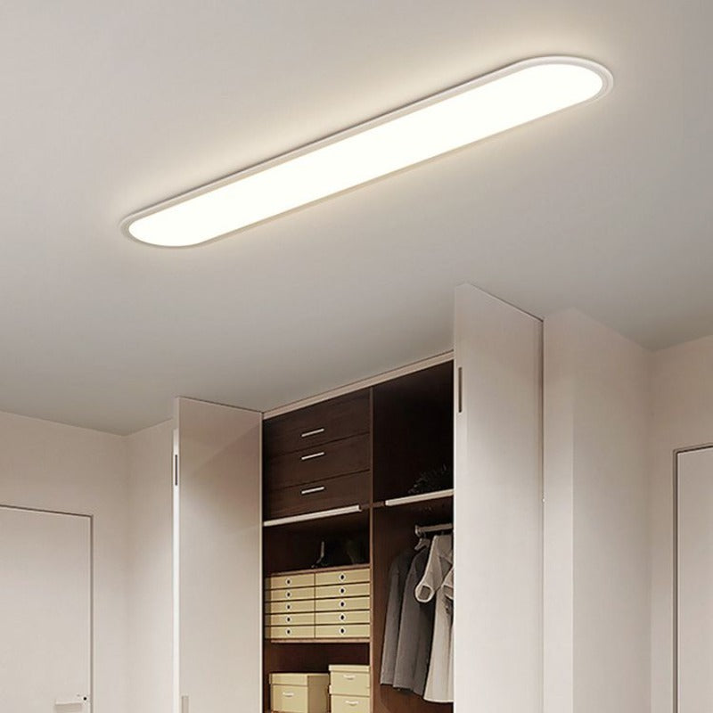 Rilo Oval Ceiling Light, Slim Modern LED Flush Ceiling Lamp, Dimmable or 3 Colour, for Living Room, Bedroom & Dining Room, Black or White, 40–80cm