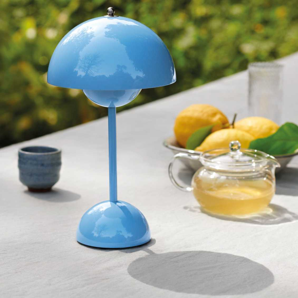 Retro Mushroom Table Lamp, Cordless Rechargeable LED Bedside Lamp, Warm Light, 8–10 Hour Battery, for Bedroom, Living Room & Desk, 8 Colours, 29.5cm