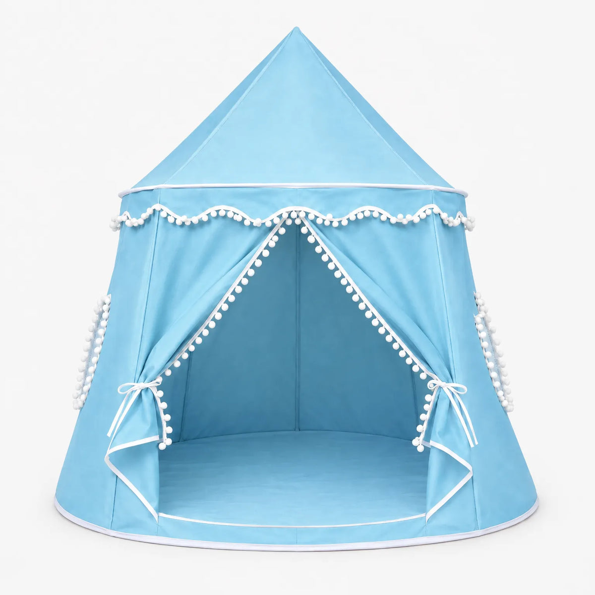 Willow - Children's Teepee Playhouse Tent Reading Quiet Time, Kids Indoor Play Tent with Pom-Pom Trim, Foldable, for Bedroom & Playroom, Ages 2–8