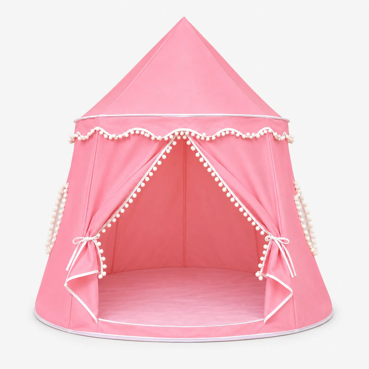 Willow - Children's Teepee Playhouse Tent Reading Quiet Time, Kids Indoor Play Tent with Pom-Pom Trim, Foldable, for Bedroom & Playroom, Ages 2–8