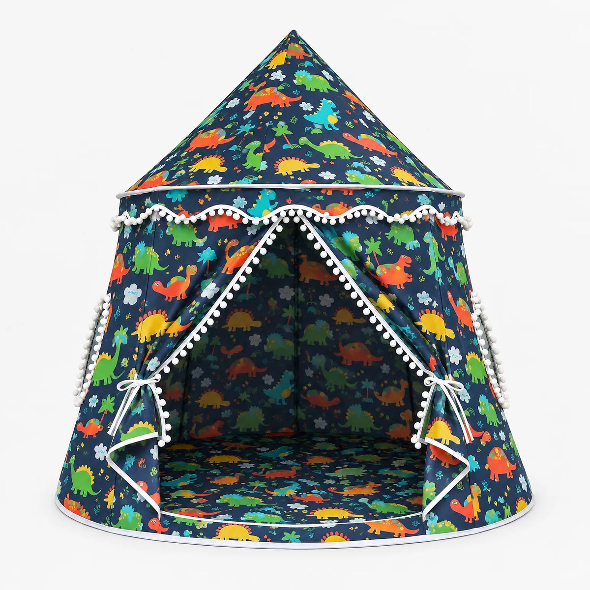 Willow - Children's Teepee Playhouse Tent Reading Quiet Time, Kids Indoor Play Tent with Pom-Pom Trim, Foldable, for Bedroom & Playroom, Ages 2–8