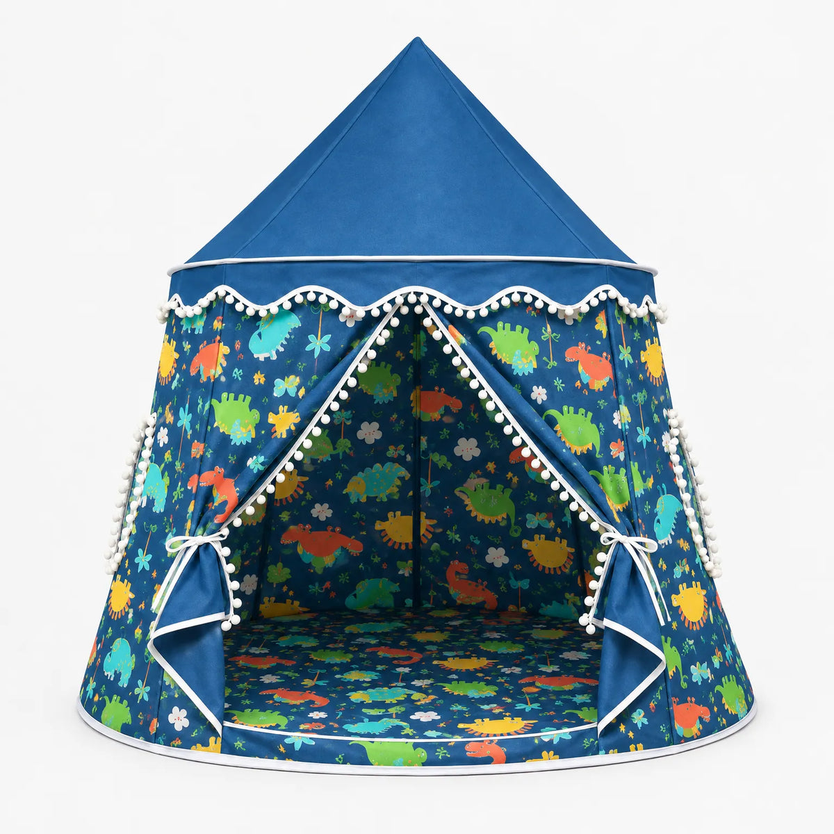 Willow - Children's Teepee Playhouse Tent Reading Quiet Time, Kids Indoor Play Tent with Pom-Pom Trim, Foldable, for Bedroom & Playroom, Ages 2–8