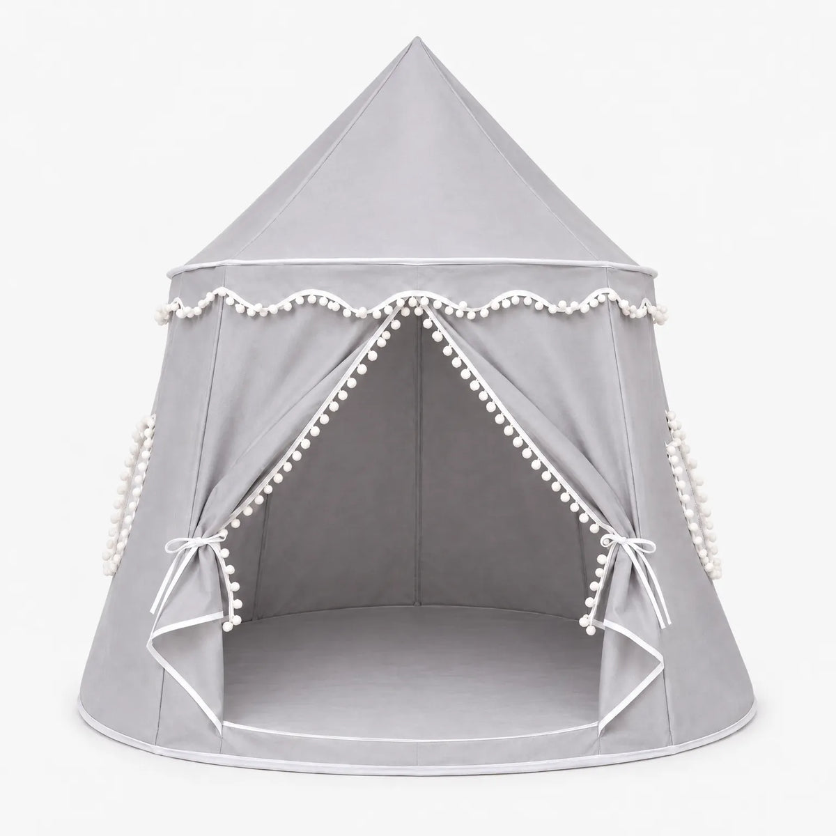 Willow - Children's Teepee Playhouse Tent Reading Quiet Time, Kids Indoor Play Tent with Pom-Pom Trim, Foldable, for Bedroom & Playroom, Ages 2–8