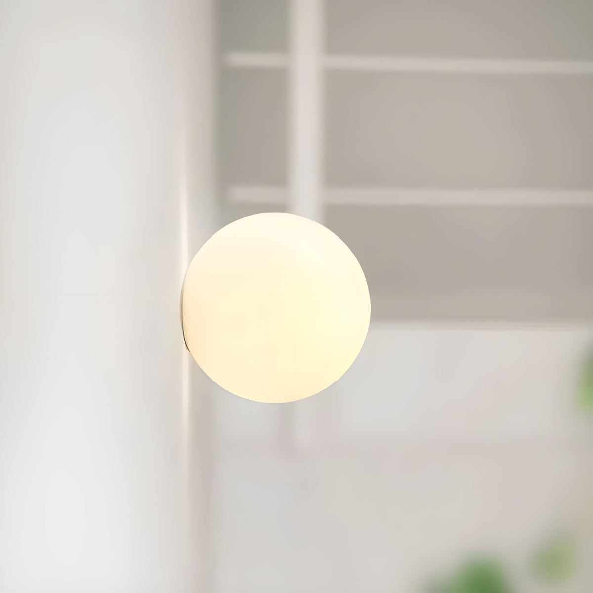 Modern Frosted Glass Wall Lamp, Globe Wall Light Sconce, Hardwired Bedside & Hallway Wall Lighting for Bedroom and Living Room, Ø12–18cm