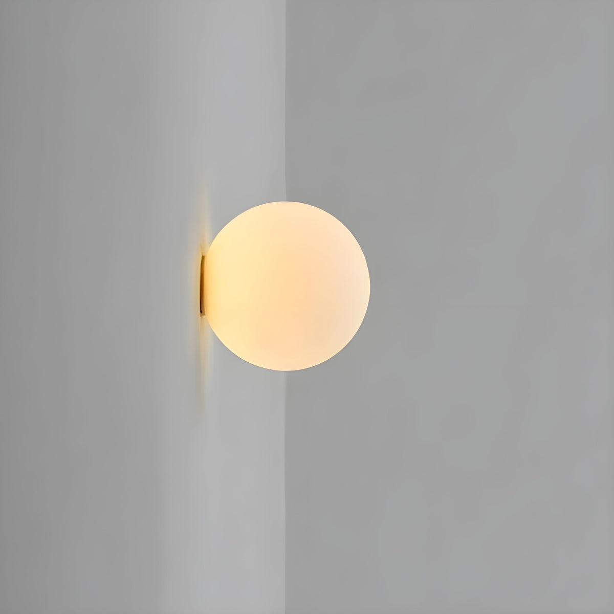 Modern Frosted Glass Wall Lamp, Globe Wall Light Sconce, Hardwired Bedside & Hallway Wall Lighting for Bedroom and Living Room, Ø12–18cm