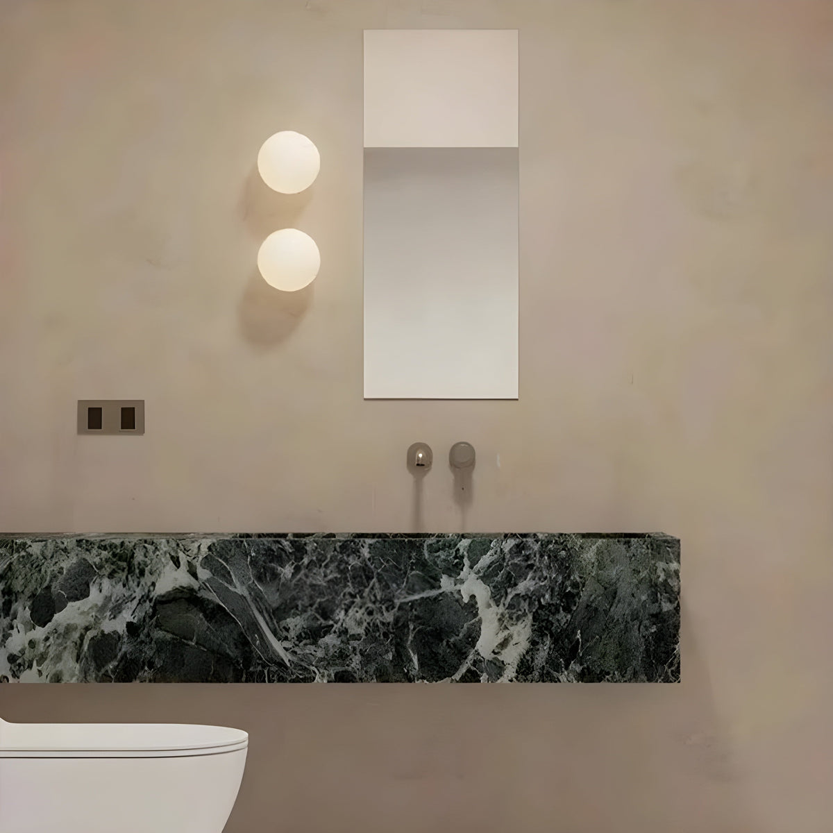 Modern Frosted Glass Wall Lamp, Globe Wall Light Sconce, Hardwired Bedside & Hallway Wall Lighting for Bedroom and Living Room, Ø12–18cm