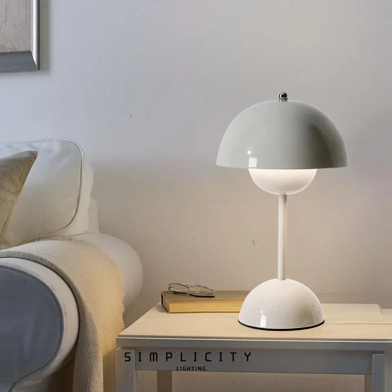 Minimalist Wireless Table Lamp, Cordless Rechargeable LED Bedside Lamp with Touch Dimmer, for Bedroom, Living Room & Desk, 8 Colours