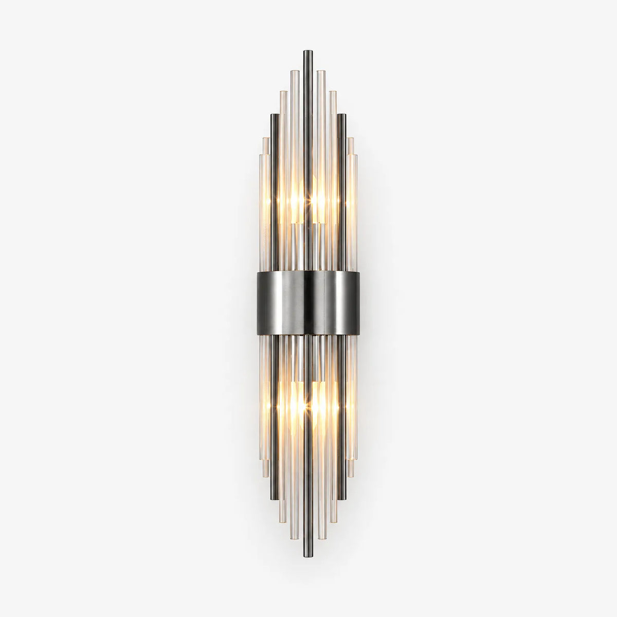 Aspen - Crystal Wall Light Sconce Illuminating Dark Corners, Modern LED Wall Lamp for Hallway, Bedroom & Bathroom, Black or Gold, 35 / 60cm