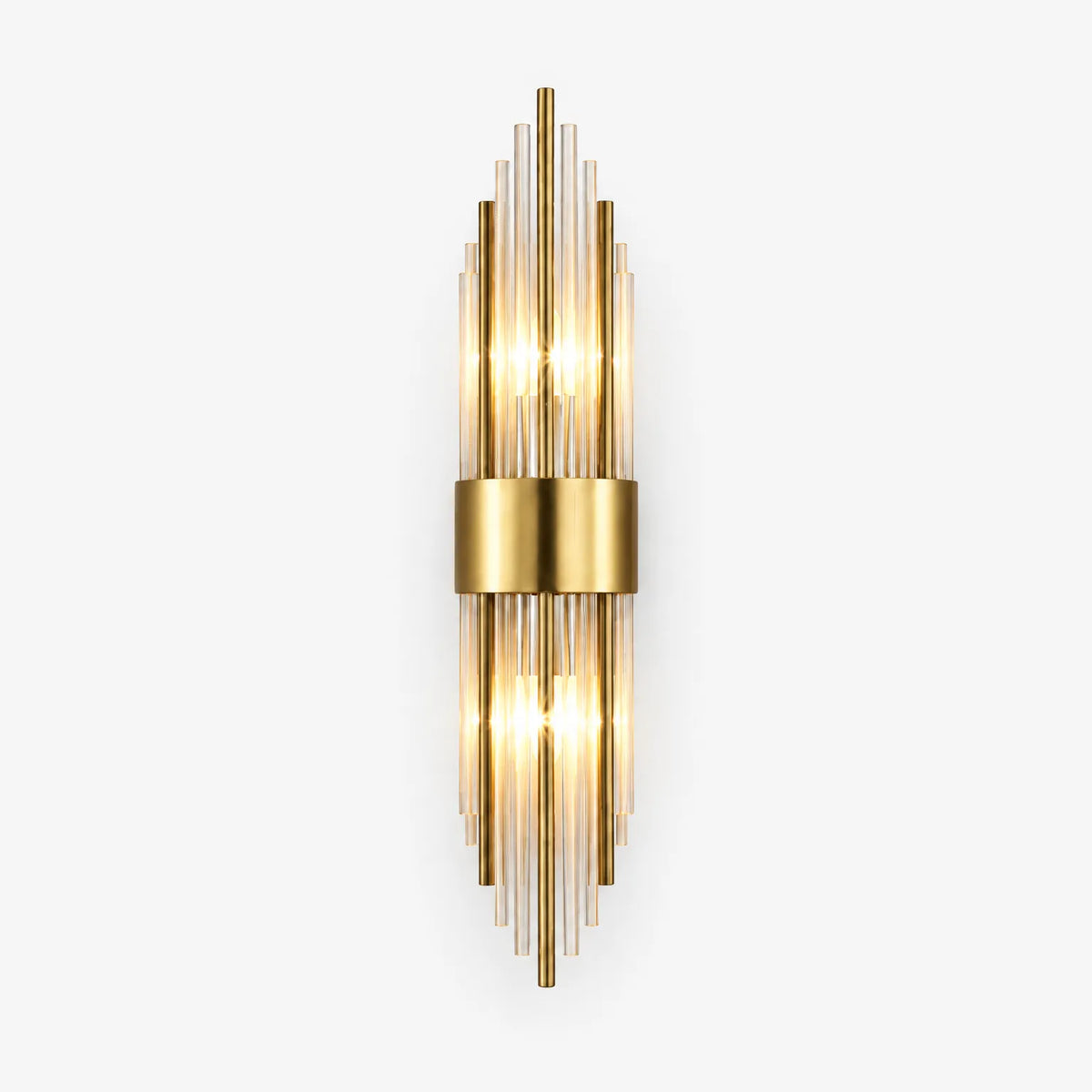 Aspen - Crystal Wall Light Sconce Illuminating Dark Corners, Modern LED Wall Lamp for Hallway, Bedroom & Bathroom, Black or Gold, 35 / 60cm