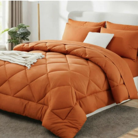 Quilted Duvet, Diamond Stitch Design, Bedroom Bedding, Padded Quilted Bedspread & Bed Throw, 9 Colours, 140 × 200 to 230 × 230cm
