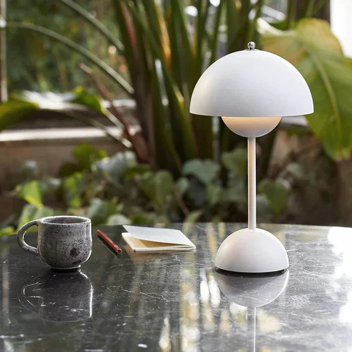 Minimalist Wireless Table Lamp, Cordless Rechargeable LED Bedside Lamp with Touch Dimmer, for Bedroom, Living Room & Desk, 8 Colours