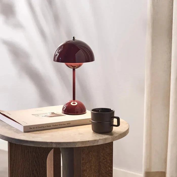 Minimalist Wireless Table Lamp, Cordless Rechargeable LED Bedside Lamp with Touch Dimmer, for Bedroom, Living Room & Desk, 8 Colours