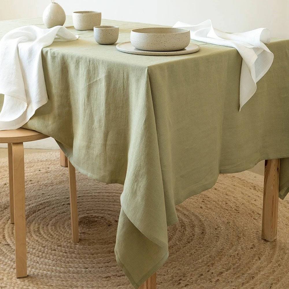 Pure Linen Tablecloth — Natural Fibre